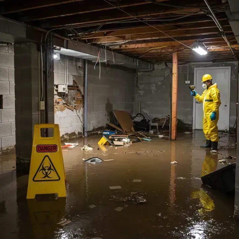 Flooded Basement Electrical Hazard in Centralia, MO Property