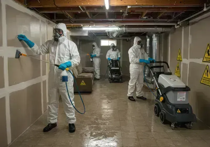 Basement Moisture Removal and Structural Drying process in Centralia, MO